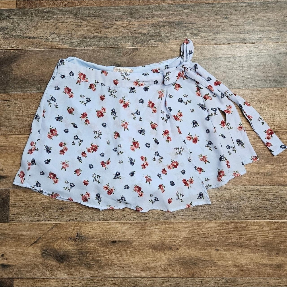 Floral Wrap Skirt with Tie